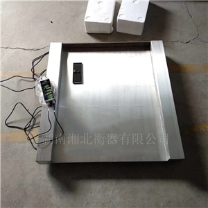 望城區食品廠(chǎng)2噸不銹鋼帶斜坡超低電子地磅